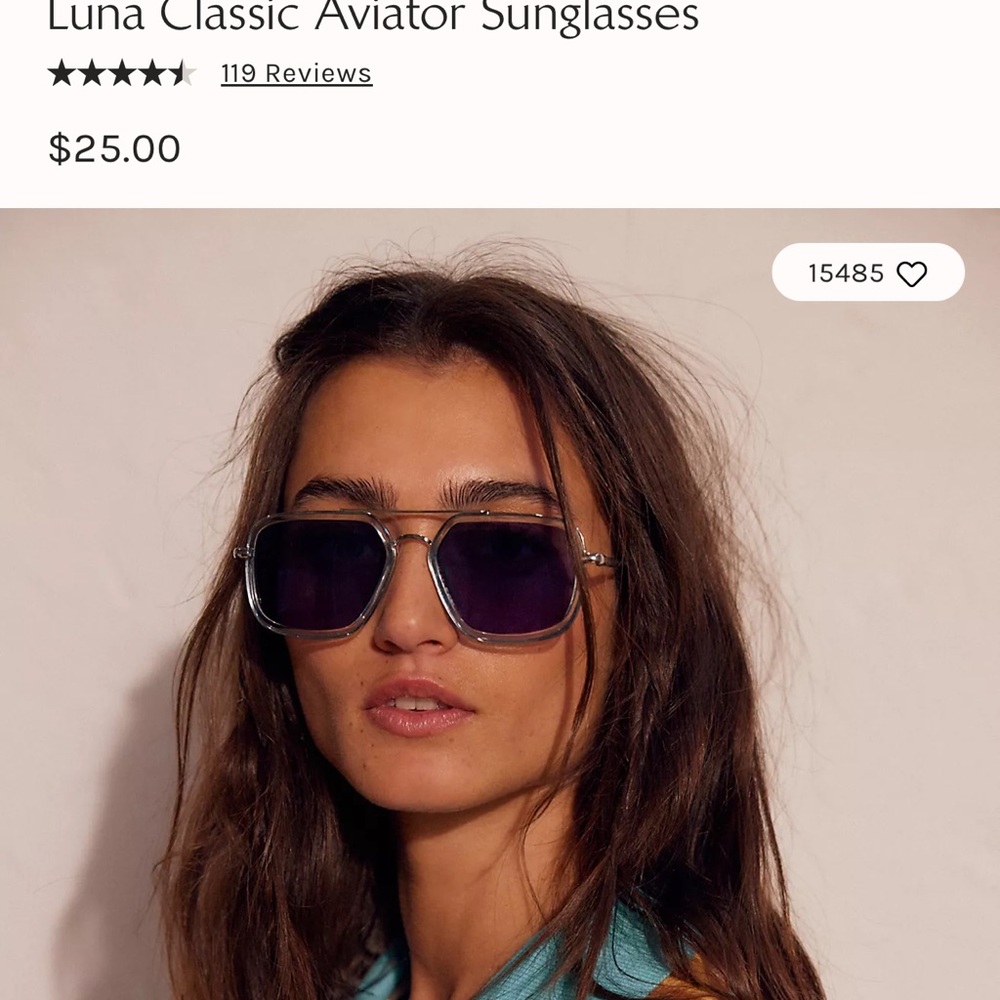 Free People Luna Aviator Sunglasses -